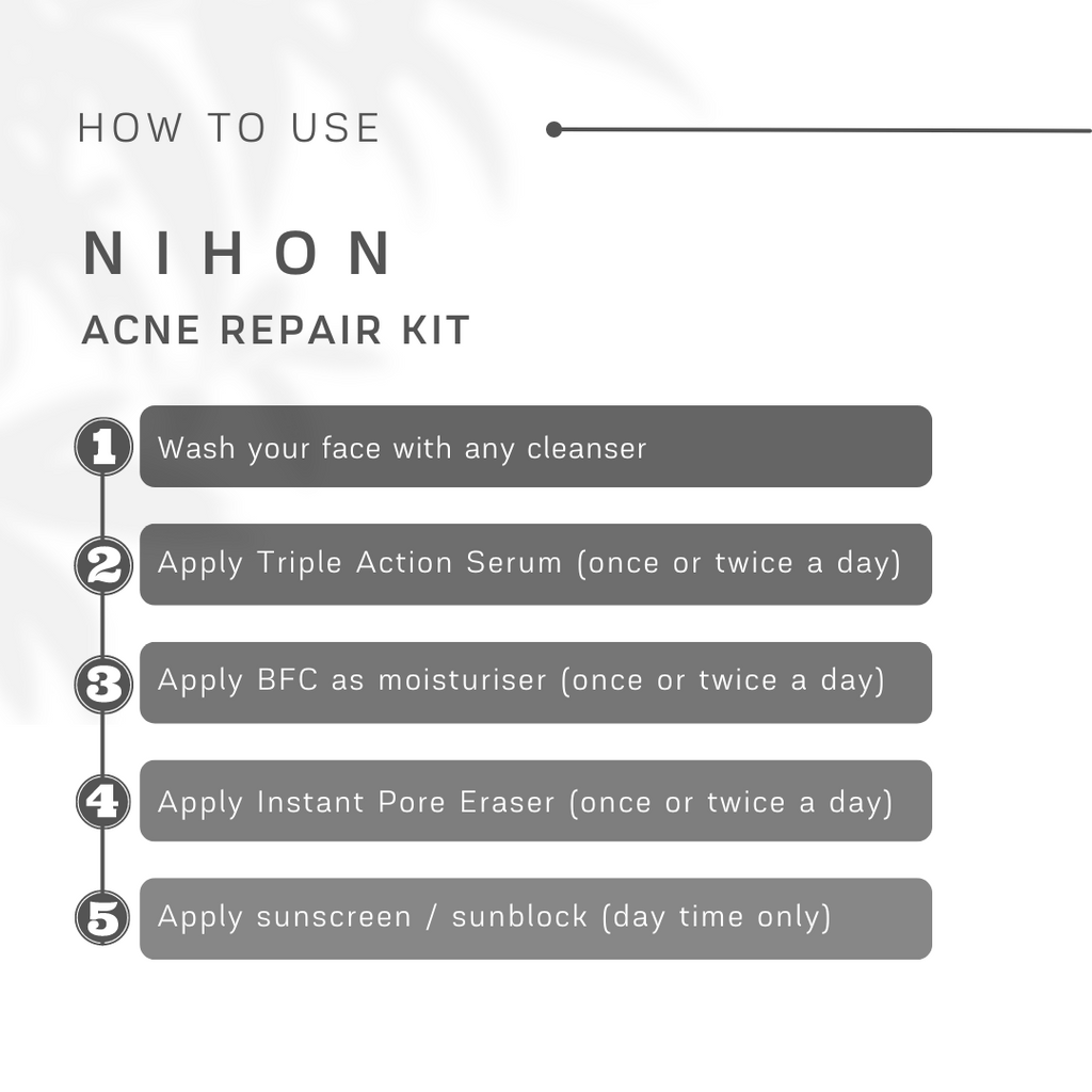 How to Use Nihon Acne Repair Kit
