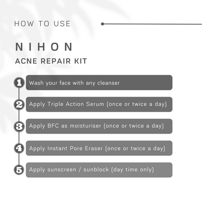 How to Use Nihon Acne Repair Kit